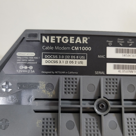NETGEAR CM1000 cable modem up to 1 gbps Wi-Fi Ethernet DOCSIS 3.1 black - Picture 10 of 10